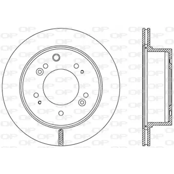 Jeu de 2 disques de frein arrière OPEN PARTS OEM 584113E500