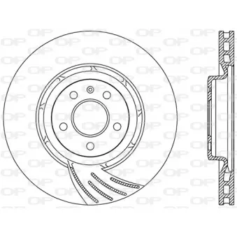 Jeu de 2 disques de frein avant OPEN PARTS BDR2486.20 pour AUDI Q5 3.0 TDI quattro - 239cv