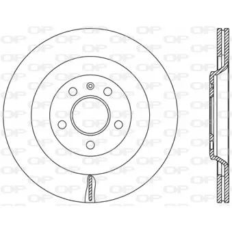 Jeu de 2 disques de frein arrière OPEN PARTS OEM 8K0615601C