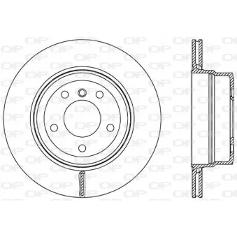 Jeu de 2 disques de frein arrière OPEN PARTS OEM 6763345
