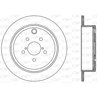 Jeu de 2 disques de frein arrière OPEN PARTS BDR2541.10