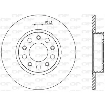 Jeu de 2 disques de frein arrière OPEN PARTS OEM K68254088AB