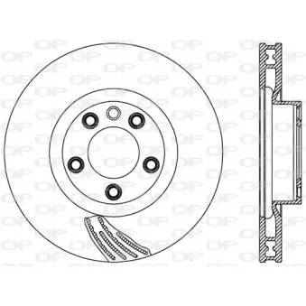 Disque de frein avant droit OPEN PARTS OEM 7P6615302B