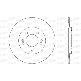 Jeu de 2 disques de frein arrière OPEN PARTS OEM 584113Z100