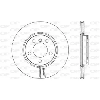 Jeu de 2 disques de frein avant OPEN PARTS OEM 34119804829