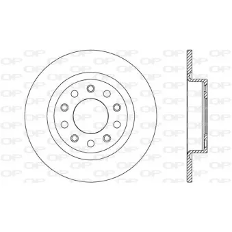 Jeu de 2 disques de frein arrière OPEN PARTS OEM 51815313