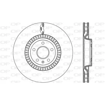 Jeu de 2 disques de frein avant OPEN PARTS OEM 4G0615301T