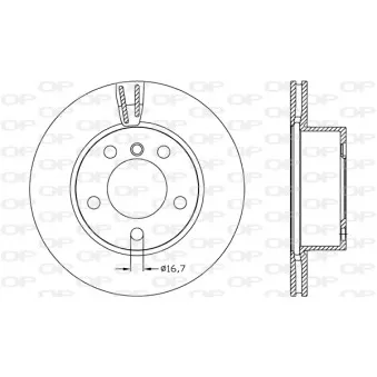 Jeu de 2 disques de frein avant OPEN PARTS OEM 34116792215