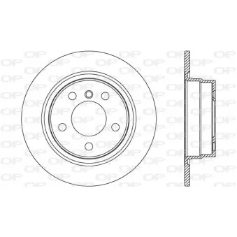 Jeu de 2 disques de frein arrière OPEN PARTS OEM 34216792225
