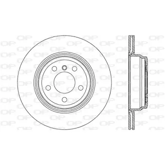 Jeu de 2 disques de frein arrière OPEN PARTS OEM 34216864899
