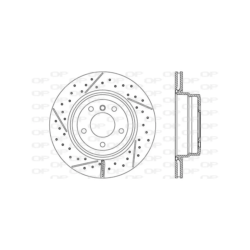Jeu de 2 disques de frein arrière OPEN PARTS BDR2757.20 - Visuel 1