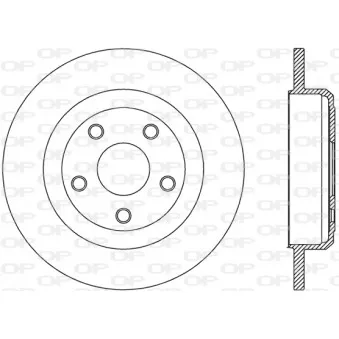 Jeu de 2 disques de frein arrière OPEN PARTS OEM 52124763AB