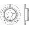 OPEN PARTS BDRS2208.25 - Jeu de 2 disques de frein arrière