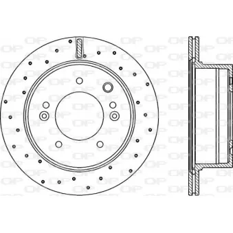 Jeu de 2 disques de frein arrière OPEN PARTS OEM 584113e300