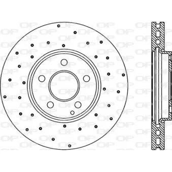 Jeu de 2 disques de frein avant OPEN PARTS OEM A2114211212