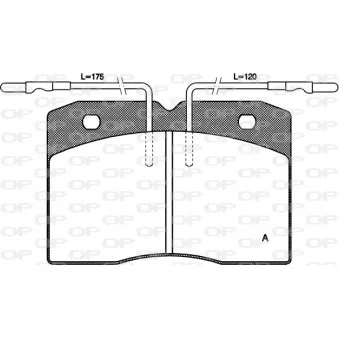 OPEN PARTS BPA0211.04 - Jeu de 4 plaquettes de frein avant