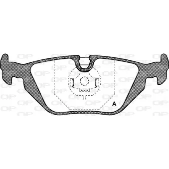 Jeu de 4 plaquettes de frein arrière OPEN PARTS OEM 34211161456