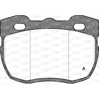 OPEN PARTS BPA0267.00 - Jeu de 4 plaquettes de frein avant