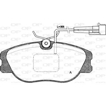 OPEN PARTS BPA0305.31 - Jeu de 4 plaquettes de frein avant