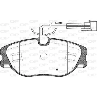 OPEN PARTS BPA0305.72 - Jeu de 4 plaquettes de frein avant