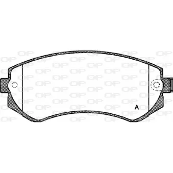 OPEN PARTS BPA0317.12 - Jeu de 4 plaquettes de frein avant