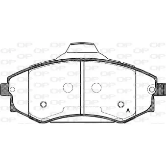 Jeu de 4 plaquettes de frein avant OPEN PARTS OEM 4813008050