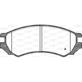 Jeu de 4 plaquettes de frein avant OPEN PARTS OEM D106M72J25