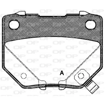 OPEN PARTS BPA0365.21 - Jeu de 4 plaquettes de frein arrière