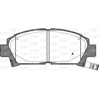 Jeu de 4 plaquettes de frein avant OPEN PARTS OEM 044652B020