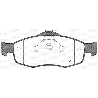 Jeu de 4 plaquettes de frein avant OPEN PARTS BPA0432.00