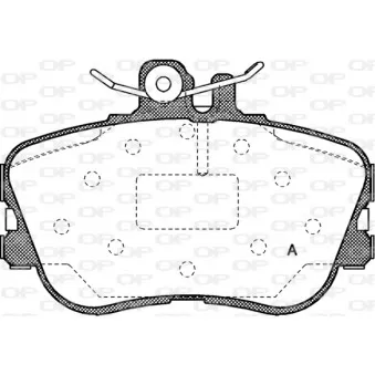 Jeu de 4 plaquettes de frein avant OPEN PARTS OEM A0054200320