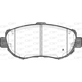 OPEN PARTS BPA0456.14 - Jeu de 4 plaquettes de frein avant