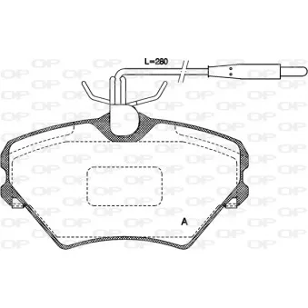 Jeu de 4 plaquettes de frein avant OPEN PARTS OEM 7701204670