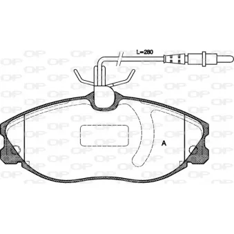 Jeu de 4 plaquettes de frein avant OPEN PARTS OEM 425206