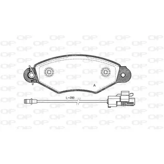 Jeu de 4 plaquettes de frein avant OPEN PARTS OEM 7701209117