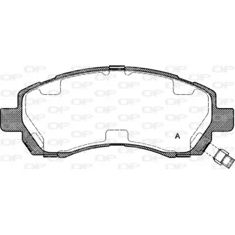 Jeu de 4 plaquettes de frein avant OPEN PARTS OEM 26296AC011