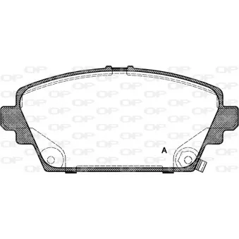 Jeu de 4 plaquettes de frein avant OPEN PARTS OEM 410604U126