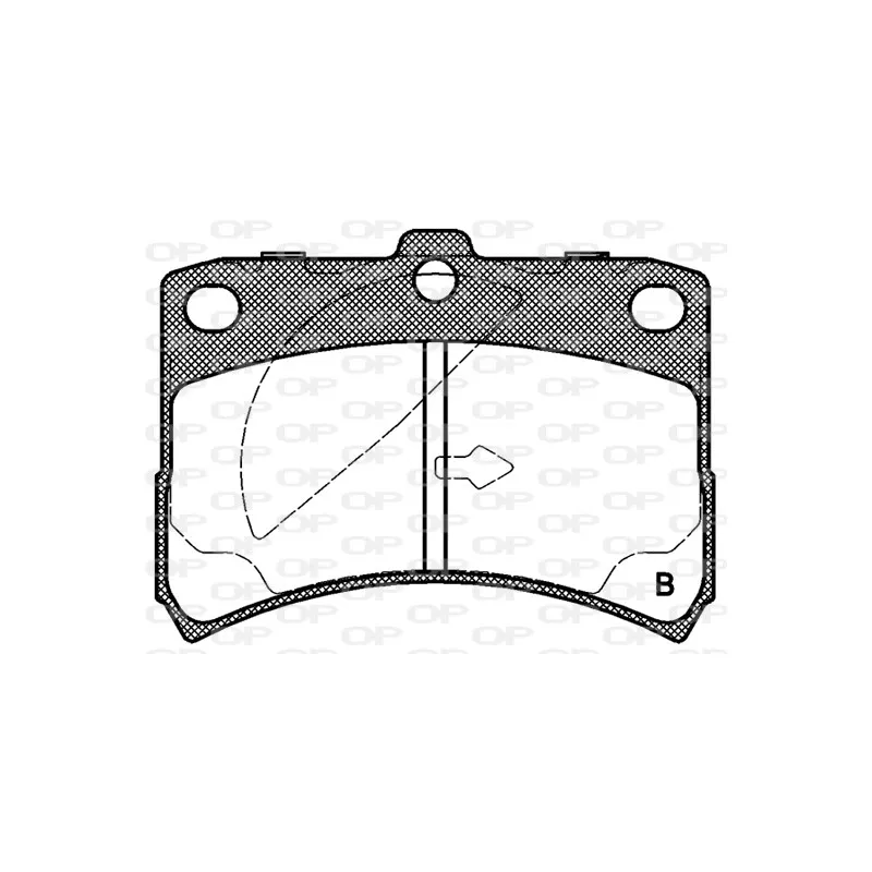 Jeu de 4 plaquettes de frein avant OPEN PARTS BPA0723.02 - Visuel 1
