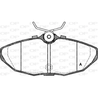 Jeu de 4 plaquettes de frein arrière OPEN PARTS OEM C2C8342