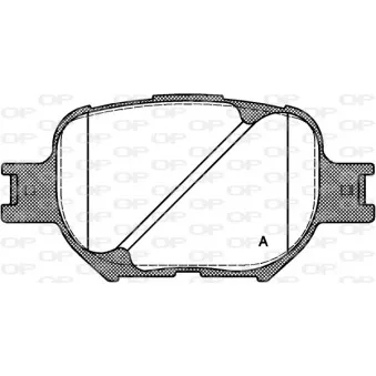 Jeu de 4 plaquettes de frein avant OPEN PARTS OEM 044652B040