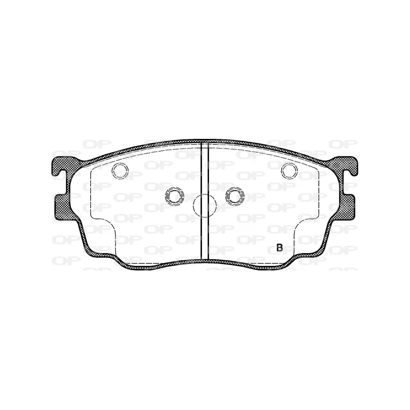 Jeu de 4 plaquettes de frein avant OPEN PARTS BPA0800.02 - Visuel 1