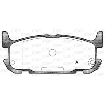 OPEN PARTS BPA0853.12 - Jeu de 4 plaquettes de frein arrière