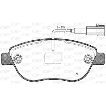 Jeu de 4 plaquettes de frein avant OPEN PARTS OEM 71770086