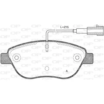 OPEN PARTS BPA0859.45 - Jeu de 4 plaquettes de frein avant