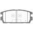 OPEN PARTS BPA0877.02 - Jeu de 4 plaquettes de frein arrière