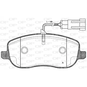 Jeu de 4 plaquettes de frein avant OPEN PARTS OEM 77363627