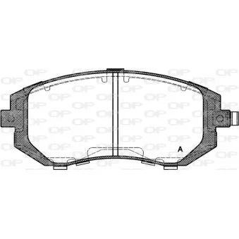 Jeu de 4 plaquettes de frein avant OPEN PARTS OEM 26296SA021