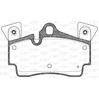 Jeu de 4 plaquettes de frein arrière OPEN PARTS OEM 95535293950