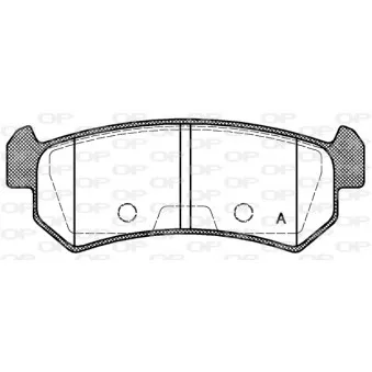 Jeu de 4 plaquettes de frein arrière OPEN PARTS OEM 96405131