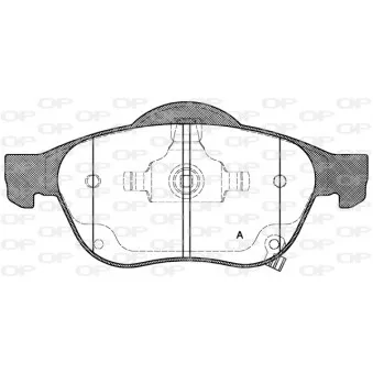 OPEN PARTS BPA1054.02 - Jeu de 4 plaquettes de frein avant